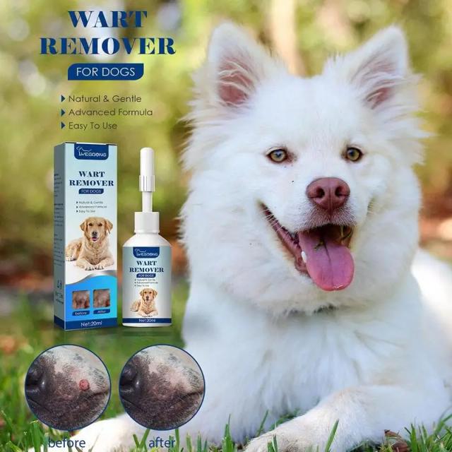Removedor de Verrugas para Cães 20ml - Tratamento Natural e Suave para Remover Verrugas Comuns, Calos e Calluses em Animais de Estimação