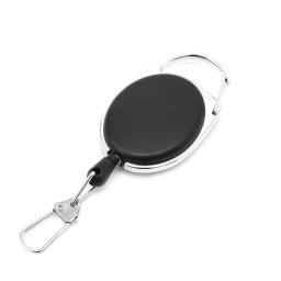 Crachá Retrátil Reforçado Preto com Cordão para Identificação, Crachá de Identificação, Porta-Crachá para Enfermeiros, Hospital, Material de Escritório, Presente - Image 1