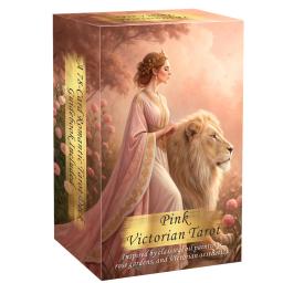 Conjunto de cartas de tarô vitorianas rosa, 78 peças, 13x8 cm, design romântico e elegante, inclui instruções em papel, perfeito para iniciantes - Image 1