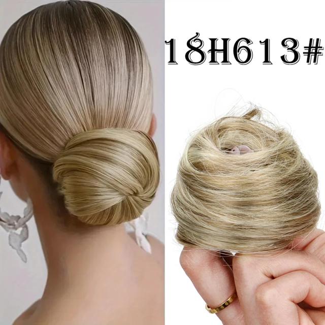 Wigsin Coque de Cabelo Sintético Bagunçado Elástico para Mulheres Acessórios de Cabelo Diários