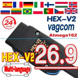 Scanner VAG COM HEX-V2, Último Modelo, Versão V26.9, Multi-Língua, Ferramenta de Diagnóstico OBD2 VCDS com Cabo para Carros Audi/Skoda/Volkswagen - Image 1