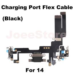 Porta de carregamento cabo flexível para iphone 11 12 13 14 pro max mini x xs xr usb carregador doca conector com microfone fita reparação - Image 3