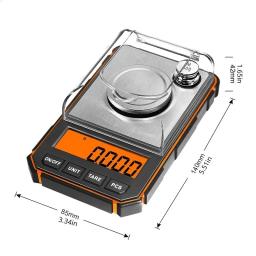 Balança profissional de joias, 0.001g, 50g, display eletrônico, precisão, mini balança digital de bolso, miligramos, 1 peça - Image 6