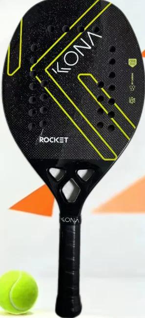 Raquete de Beach Tennis Kona Heroes Shark Mormaii 2026 3K de Fibra de Carbono de Alta Qualidade para Esportes ao Ar Livre - Image 1