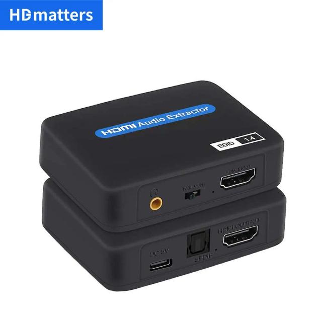 HDmatters Extrator de Áudio HDMI 4K Divisor de Áudio HDMI para PS4 PS5 HDTV DVD