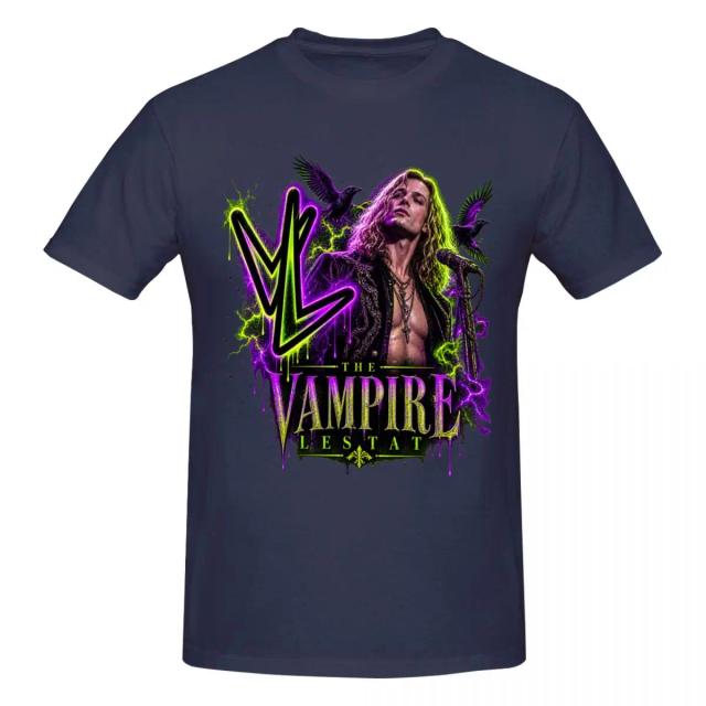 Camiseta Masculina Vampiro Lestat Algodão Gola Redonda Vintage