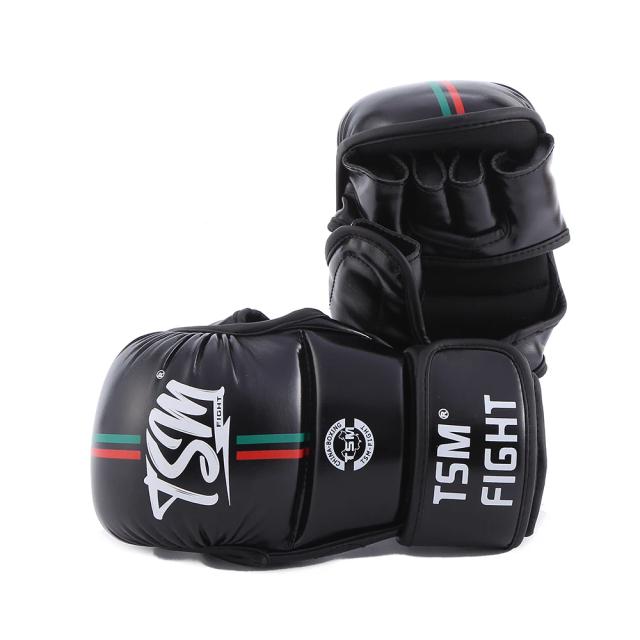 Luvas de Boxe MMA TSM Meio Dedo para Treino Muay Thai Saco de Pancada Luta