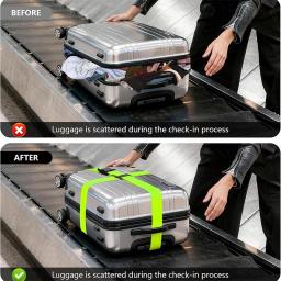 NOVO Cinto de Bagagem Reto para Malas, Cinto de Bagagem com Fivela de Liberação Ajustável, Acessório de Viagem, Facilmente Identificável - Image 3