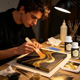 Adesivo para Douramento à Base de Água de Longa Duração para Artesanato DIY, Cola para Folha de Ouro para Móveis Domésticos, Joias, Artesanato e Pintura Artística - Image 4
