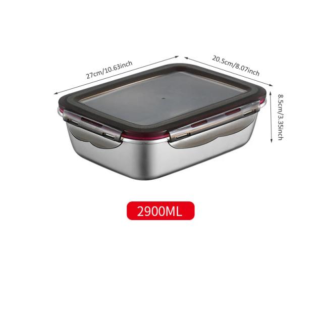 Marmita Bento Aço Inox 304 Hermética e à Prova de Vazamentos