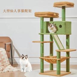 Quadro de escalada para gatos, árvore de gato integrada, grande estrutura de luxo para gatos, cápsula espacial, villa de sisal para gatos - Image 2