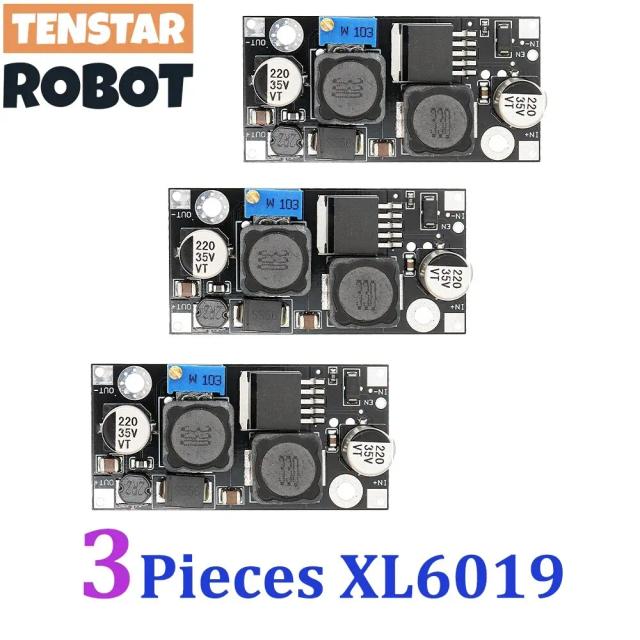 Tenstar XL6019 Módulo de Fonte de Alimentação Ajustável DC Step-Up Automático 20W 5-32V para 1.3-35V