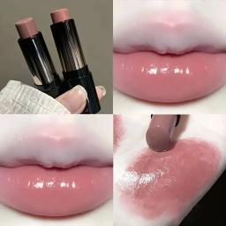 Batom vermelho marrom, à prova d'água, hidratante, espelhado, natural, maquiagem de longa duração, presente para o dia dos namorados - Image 4