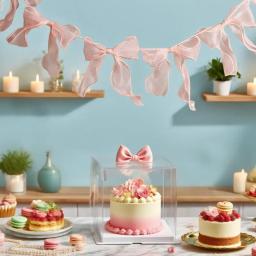 12-120 pçs arco rosa guirlanda pendurado pingente bowknot banner para meninas princesa festa de aniversário decoração de fundo de foto de casamento - Image 5