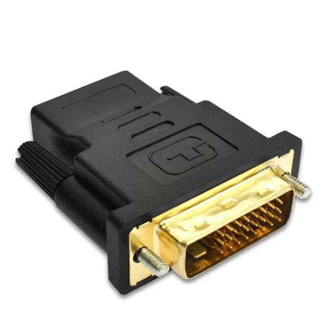 Adaptador DVI para HDMI Macho Plug DVI 24+1 para Conversor de Vídeo HDMI Compatível para PC, HDTV e Projetor