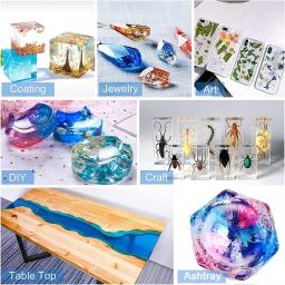 Kit de resina epóxi de mistura fácil, resina ab cristalina com palitos, copos graduados e luvas para fazer jóias, artesanato de arte diy - Image 6