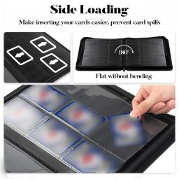 Trading Card Binder com PU Capa, Álbum de Coleção de Cartões, Sturdy Holder para Cartões de Jogo, 360 Carregamento Lateral, 9 Bolso - Image 6