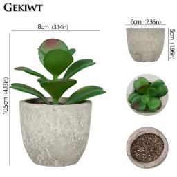 Mini plantas suculentas artificiais evergreen, pequenas plantas simuladas em vaso de árvore, flores falsas, enfeites de mesa de escritório, decoração de jardim doméstico - Image 5