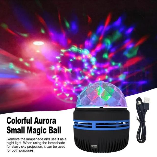 Projetor de Luz Galáxia Céu Estrelado com Controle Remoto USB Luz Noturna Multicolorida Rotativa