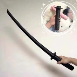 3d impresso gravidade em linha reta para fora telescópica samurai alívio do estresse brinquedos extensíveis cos adereços criativo dobrável katana presentes engraçados - Image 3
