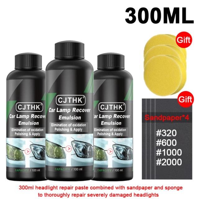 Kit de Restauração de Faróis de Carro Polimento e Limpeza 20ml