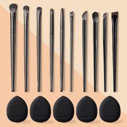 Conjunto de 10 Pincéis de Sombra de Cerdas Macias para Maquiagem dos Olhos, Pincéis Pequenos para Esfumar, Delinear e Detalhes - Image 4