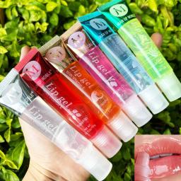6 pçs sabor frutado aquoso brilhante conjunto de brilho labial claro gel hidratante brilho labial feminino lábios maquiagem atacado - Image 1