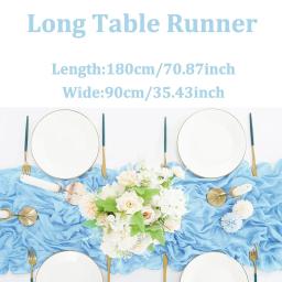 1pc gaze pano de mesa corredor estilo country gaze pano de queijo toalha de mesa para casamento chá de panela chá de bebê festa de aniversário - Image 5