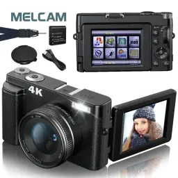 Câmera Digital 4K para Fotografia e Vídeo Autofoco Anti-Shake 48MP Câmera Compacta Vlogging 3'' 180 °   Tela dobrável com flash - Image 1