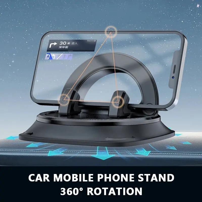 Suporte para telefone de carro SEAMETAL, suporte antiderrapante de silicone para painel de carro, rotação livre de 360 ​​graus, suporte universal para navegação head-up - Image 1