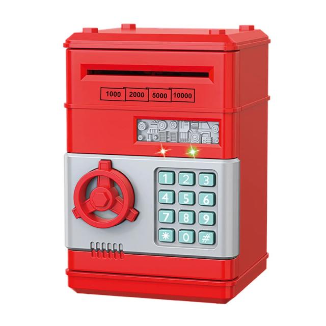 Cofrinho Mini ATM com Senha e Rolo Automático de Notas - Presente Infantil