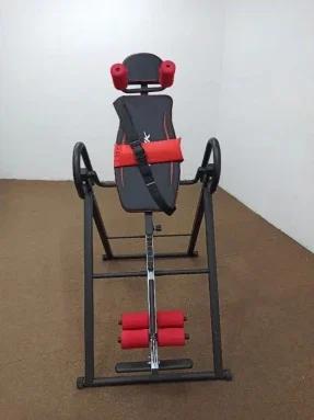 Mesa de inversão para terapia de dor nas costas, máquina de suporte com alça de trava de tornozelo estendida, mesa de inversão de academia, alívio de gravidade nas costas