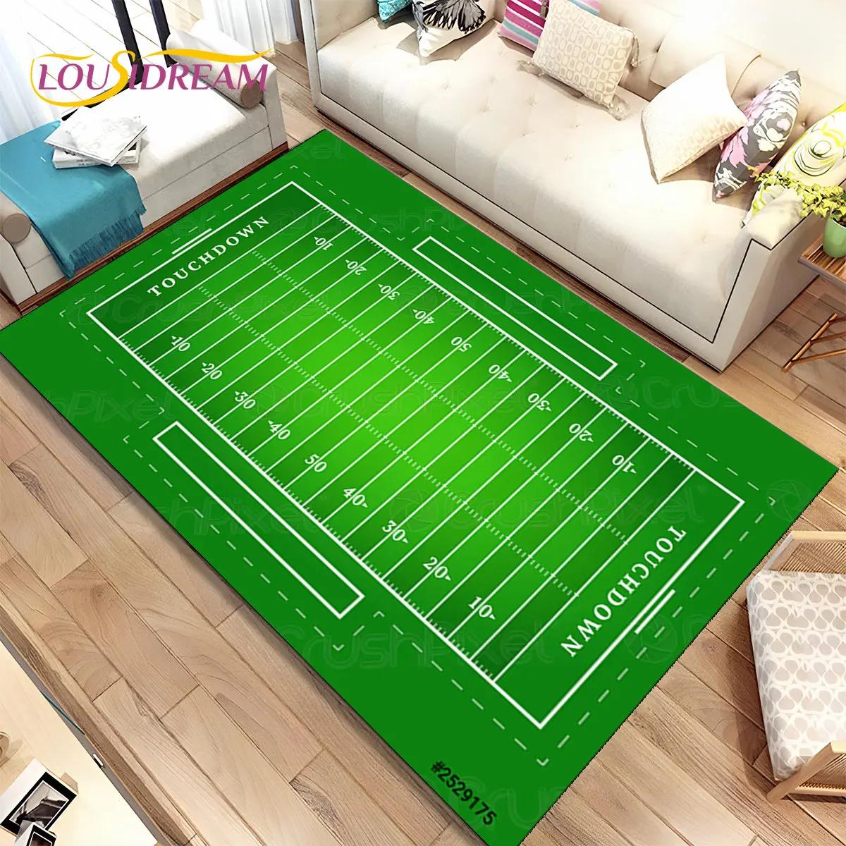 Rugby campo de futebol americano área tapete, tapete para sala de estar quarto sofá capacho decoração, crianças jogar tapete antiderrapante - Image 1