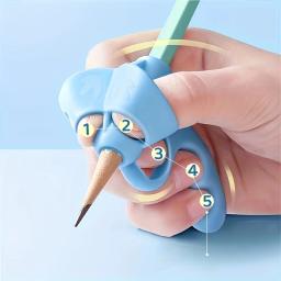 Corretores de aperto de caneta de silicone-aiílio para prática de escrita com porta-lápis de borracha macia, para melhor postura e correção de erros - Image 1