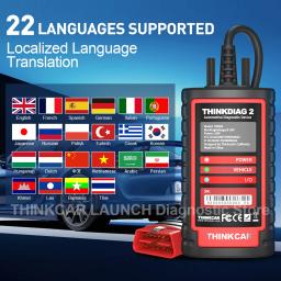 THINKCAR ThinkDiag 2 Ferramenta de Diagnóstico OBD2 com Protocolo CanFD, 15 Serviços de Redefinição, 1 Ano Grátis, Codificação Bidirecional de ECU - Image 4