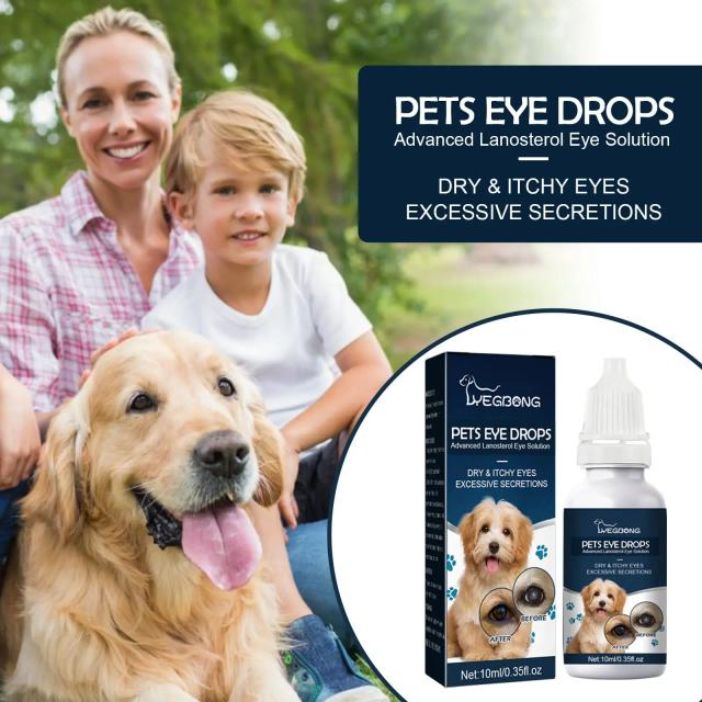 Gotas para Cuidado Ocular de Cães e Gatinhos - Remoção de Manchas de Lágrima, Alívio da Coceira, Alívio da Fadiga, Líquido de Limpeza Profunda dos Olhos, Suprimentos para Animais de Estimação
