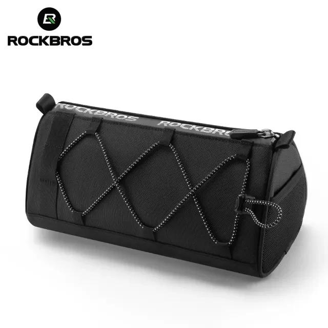 Rockbros bolsa para guidão de bicicleta, portátil, 1,5l, multifuncional, bolsa de ombro, alça altamente reflexiva, bolsa crossbody para quadro de ciclismo