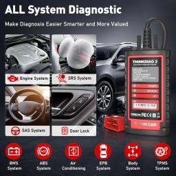 THINKCAR THINKDIAG 2 / KINGBOLEN Ediag Plus CAN FD Todos os Sistemas 15 Serviços de Redefinição Codificação de ECU Scanner OBD2 Ferramenta de Diagnóstico Automotivo - Image 4