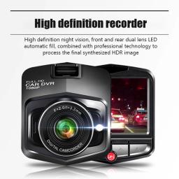 1080p carro dvr traço cam para carros câmera hd gravador de vídeo para veículos dvrs monitor visão noturna câmera do veículo estacionamento - Image 1