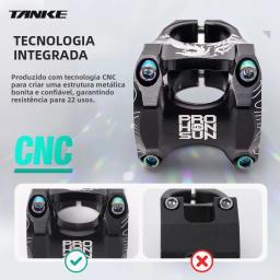 Tanke mtb mountain bike haste liga de alumínio ultraleve alta resistência curto 31.8x28.6mm bicicleta cnc haste dh/am/xc peças mesa 565 - Image 2