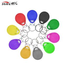 5yoa 10 peças 125khz t5577 keyfobs etiqueta duplicada regravável 5200 cópia de proximidade cartão de acesso id token anel rfid cloner chaveiro - Image 1