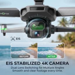 2026 Novo drone ZH8 4KHD com tela, motor sem escovas, lançamento aéreo, dobrável, grande, com controle remoto, quadricóptero para fotografia aérea e transmissão FPV em tempo real - Image 4