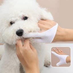 Escova de Dedo Dupla para Cuidados Orais de Pets: Remoção de Tártaro, Escovação de Dentes de Cães e Gatos, Limpeza de Canais Auditivos - Acessórios Essenciais para Cuidados com Pets - Image 1
