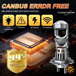 Lâmpada de Farol LED H4 H7 com Lente Projetora 5.500.000LM, Luz LED Canbus de Alta Potência para Upgrade Automotivo, Mini Farol de Carro - Image 6