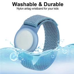Crianças pulseira para apple airtag capa protetora para etiqueta de ar gps rastreador titular náilon pulseira ajustável banda para bebês idosos - Image 4