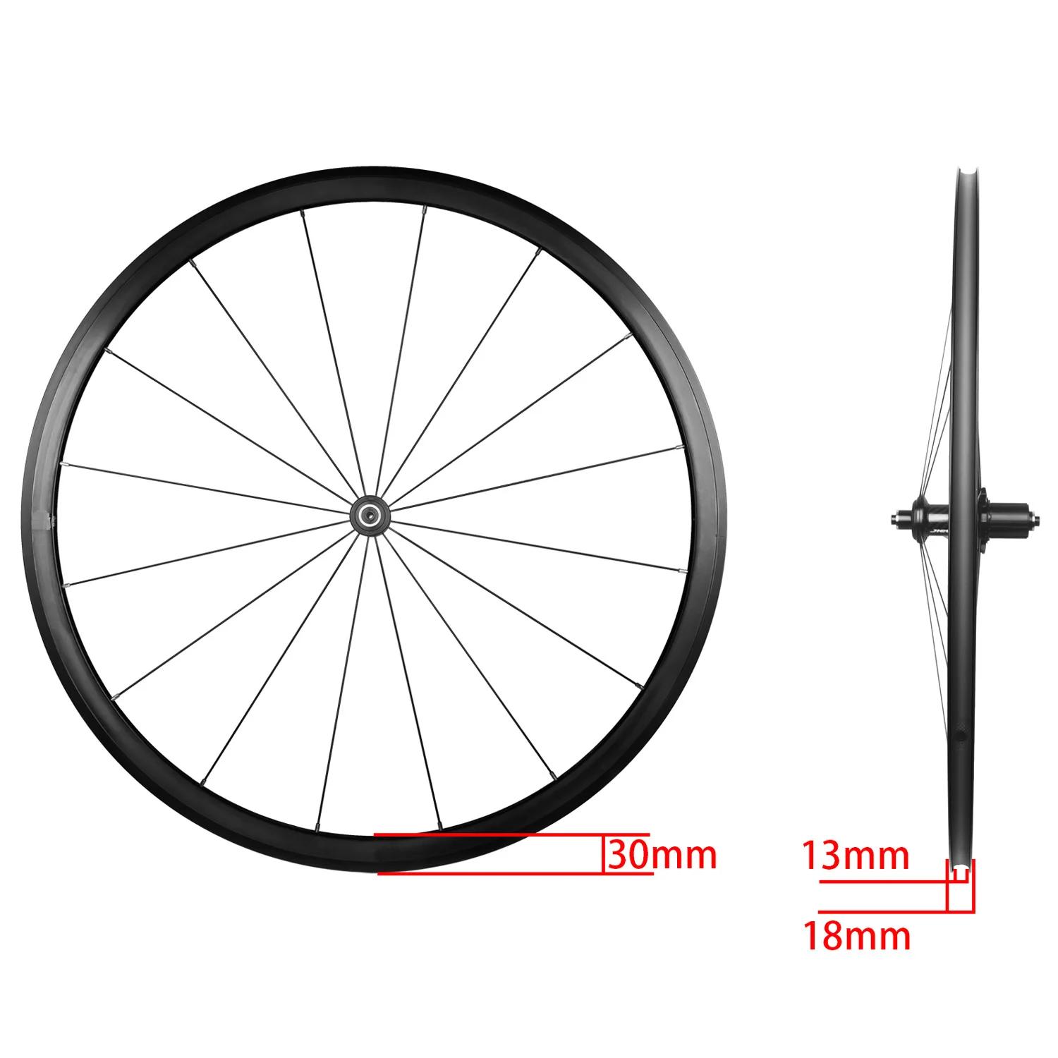 Nenhum logotipo 700c ultra-leve profundo 30/40/50mm conjunto de rodas de estrada v/c freio tubo de fibra de carbono rolamento hub conjunto de roda de bicicleta de estrada - Image 1