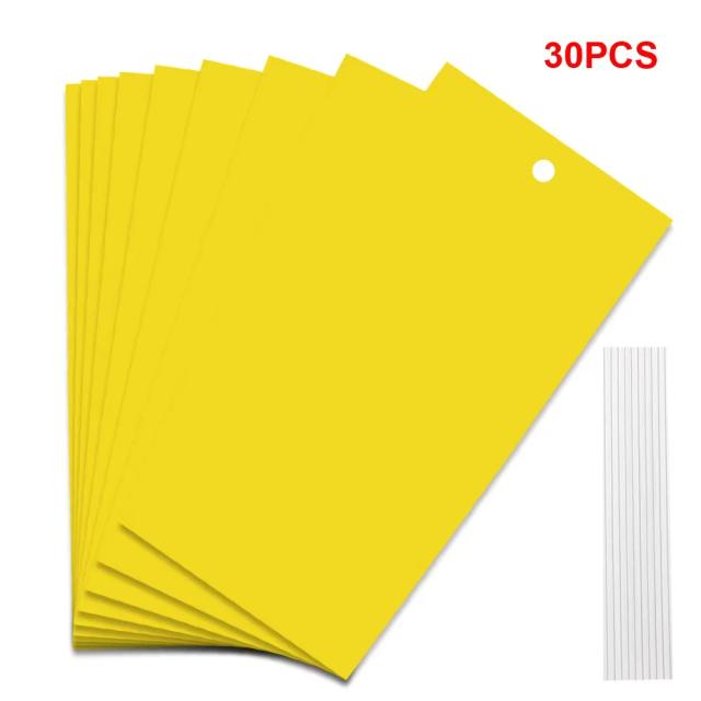 Armadilhas Adesivas Dupla Face 10x20cm - Capturadores de Moscas e Insetos Não Tóxicos 50 Unidades