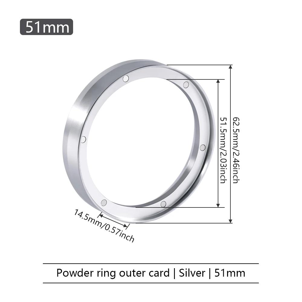 Funil de dosagem de 51/54/58mm com 6 ímãs, anel de dosagem de alumínio para café expresso, adequado para ferramentas de barista portátil de 51/54/58/58.5mm - Image 1
