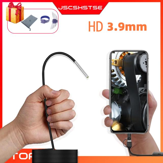 JSCSHSTSE Endoscópio Mini Câmera IP67 3 em 1 para Android e PC