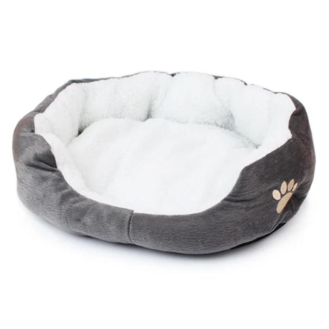 Cama para Cães de Pelúcia com Design de Urso Aconchegante, Cama Macia para Animais de Estimação para Cães Pequenos e Grandes